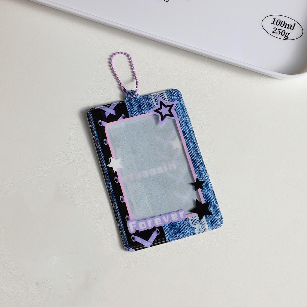 Милое мультяшное животное в Корейском стиле, диалоговое окно, рукав для карт, полупрозрачный 3-дюймовый фото Kpop Star, памятная карточка, держатель для карт