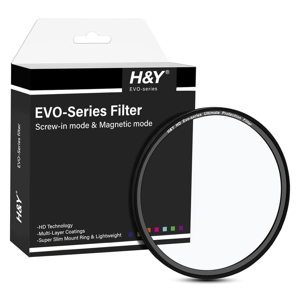 82mm HD EVO Ultimate Protection Lens Compatible with Magnetic and Low High Thin and H&Y Filter, EUL82, Screw-in Lenses, Reflection, Flatness, Frame,