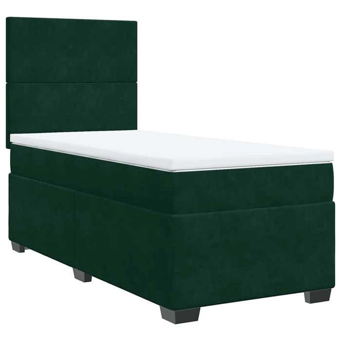 Maison Exclusive - Sommier à lattes de lit et matelas Vert foncé 80x200 cm Velours