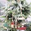 Charming Wooden Christmas Tree Hanging Ornaments Set With Car And Reindeer Designs