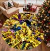Saint Seiya Pattern Round Rug, Indoor/Outdoor Mat, for Picnic, Gameroom, Bedroom, Office, Living Room, Home Decor Carpet, Birthday Gift