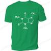 Science T Shirt Mens Funny Caffeine Molecule Gamer Geek Funny Tee Men's Summer Clothing Short Sleeve T-shirt Top Casual Tees