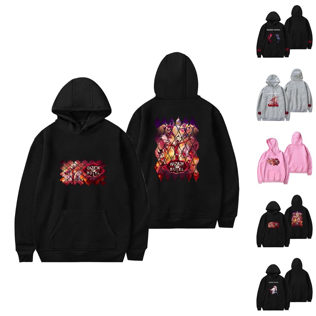 Unisex Loose Printed Hooded Sweatshirt Unisex Casual Fashion Sports Sweatshirt