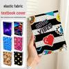 Эластичная тканевая обложка для книги с различными принтами и закладкой