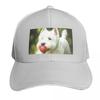 Westie Playing Ball Baseball Cap Six Panel Structured Crown Sun Protection Upf 50 Breathable Mesh Back