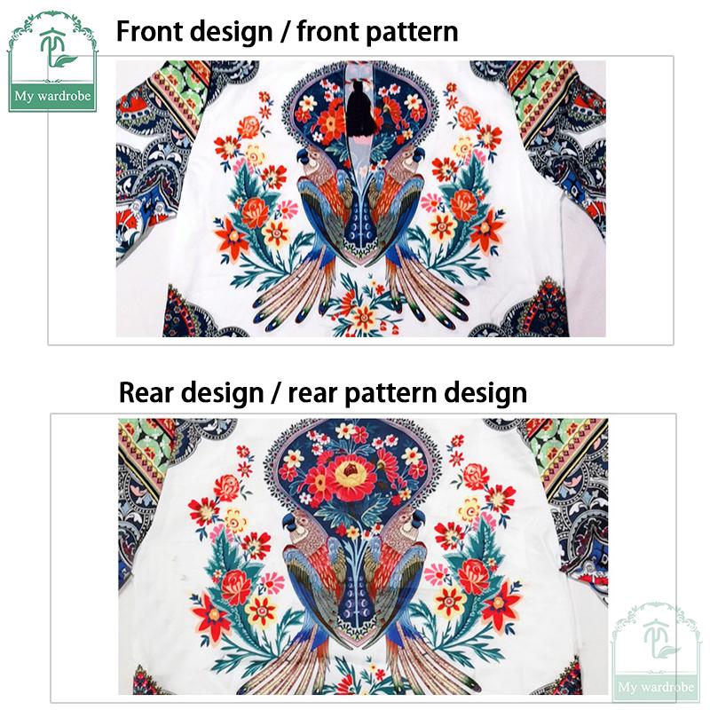 Women Bohemian Clothing Shirt Vintage Floral Print Tops Ladies Blouses Balloon Sleeve Shirt