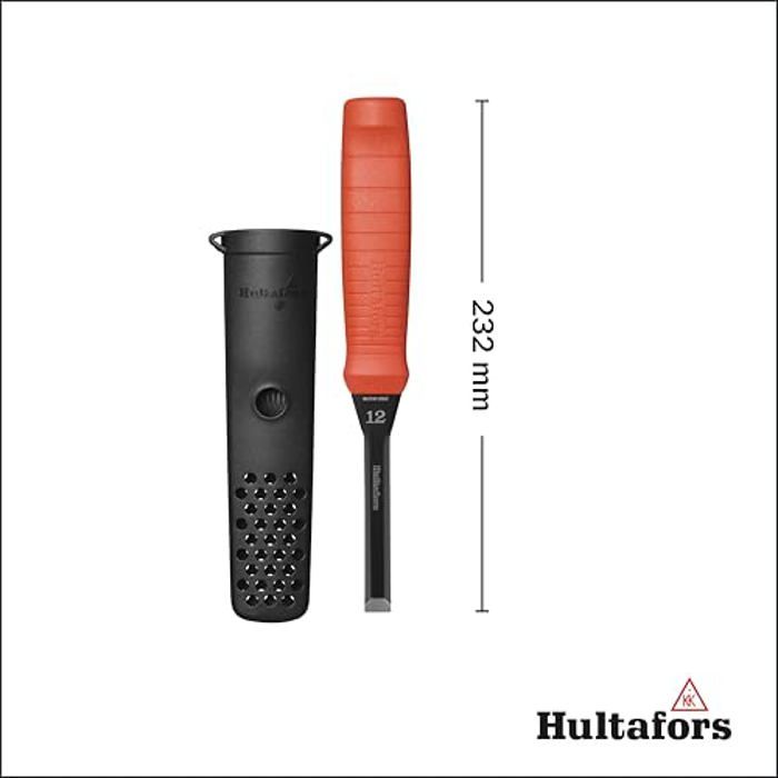 Escoplo - HULTAFORS - HULTAFORS-390033 - Lame En Acier Japonais - 12 Mm De Largeur - Couleur Noir/Rouge