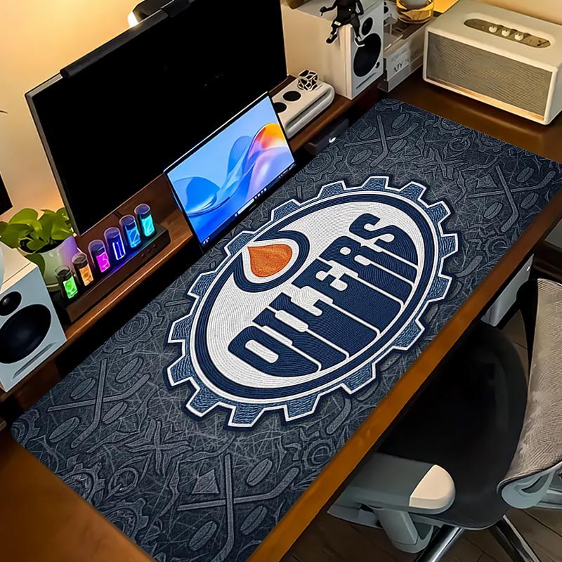 Edmonton Oilers Color Mouse Pad Large Gaming Table Cushion Non-slip Laptop Tablet Big Mousepad XXL Mat Mini PC Playmat With Lock edge