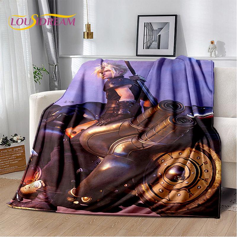 Мягкое плюшевое одеяло серии Final Fantasy Games Gamer, фланелевое одеяло, одеяло для гостиной, спальни, кровати, дивана, чехол для пикника