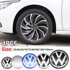 VW 56/60/65/70/75/80/90/100/120mm For VW Polo Golf 4 5 6 7 Passat GTI 4Pcs 3D Car Wheel Stickers Center Hub Cap Emblem Badge Decal EN1