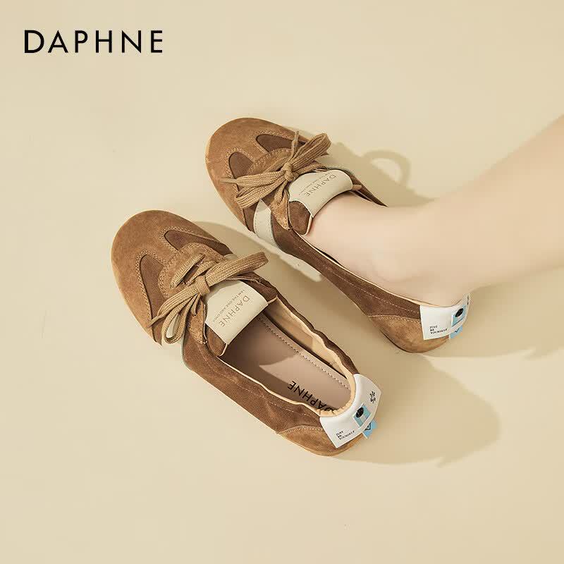 Женские повседневные туфли на плоской подошве Daphne в ретро-стиле на шнуровке