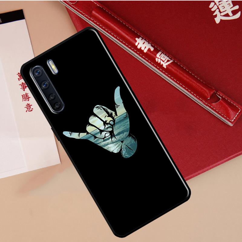 Чехол для серфинга Hang Loose Shaka для Oppo A80 A58 A5 Pro A15 A16 A17 A57 A77 A94 A74 A54 A76 A96 A40 A60 A18 A38 A78 A98
