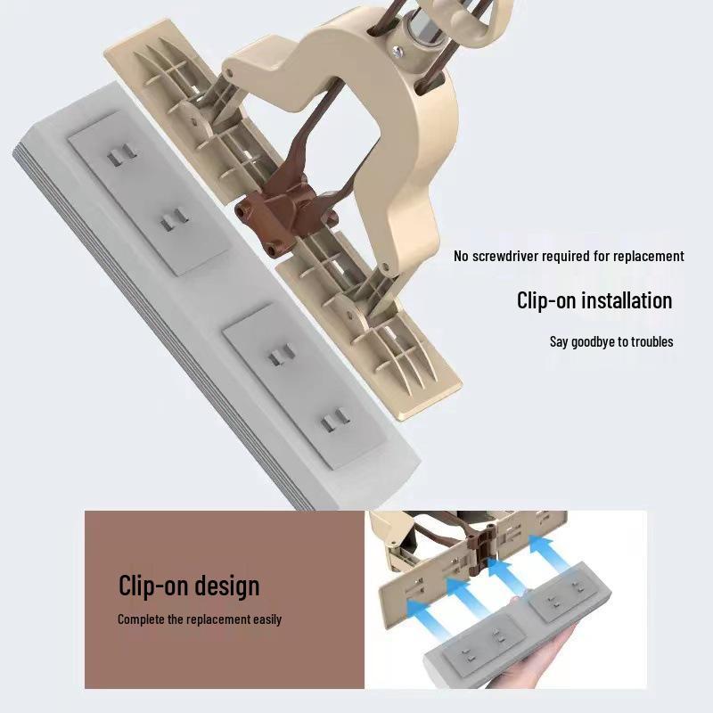 Швабра губчатая PVA складная Totole - Без рук, большая конструкция отжима для легкой уборки