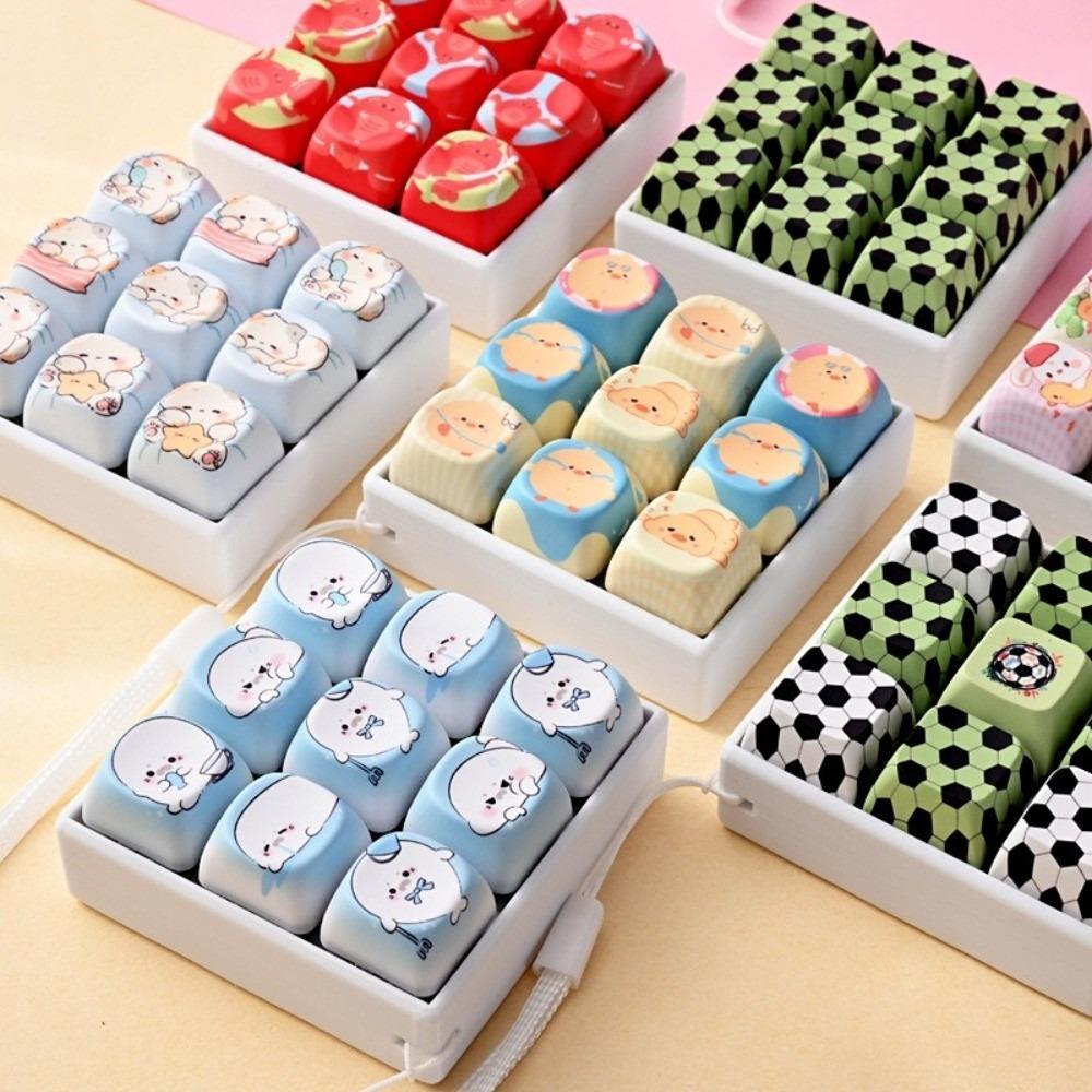 Cat Paws Keyboard Fidget Keyring Finger Button Mechanical Keyboard Keycaps Keychain Children