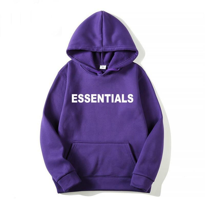 Essential Streetwear Couples Hooded Sweatshirt Unisex Oversized Pullover Casual Wear