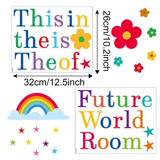 1 шт./1 комплект, красивая защита от слез, создание жизненной силы, сильная липкость, брызги, Радуга, наклейка для детской комнаты, товары для дома, детский сад