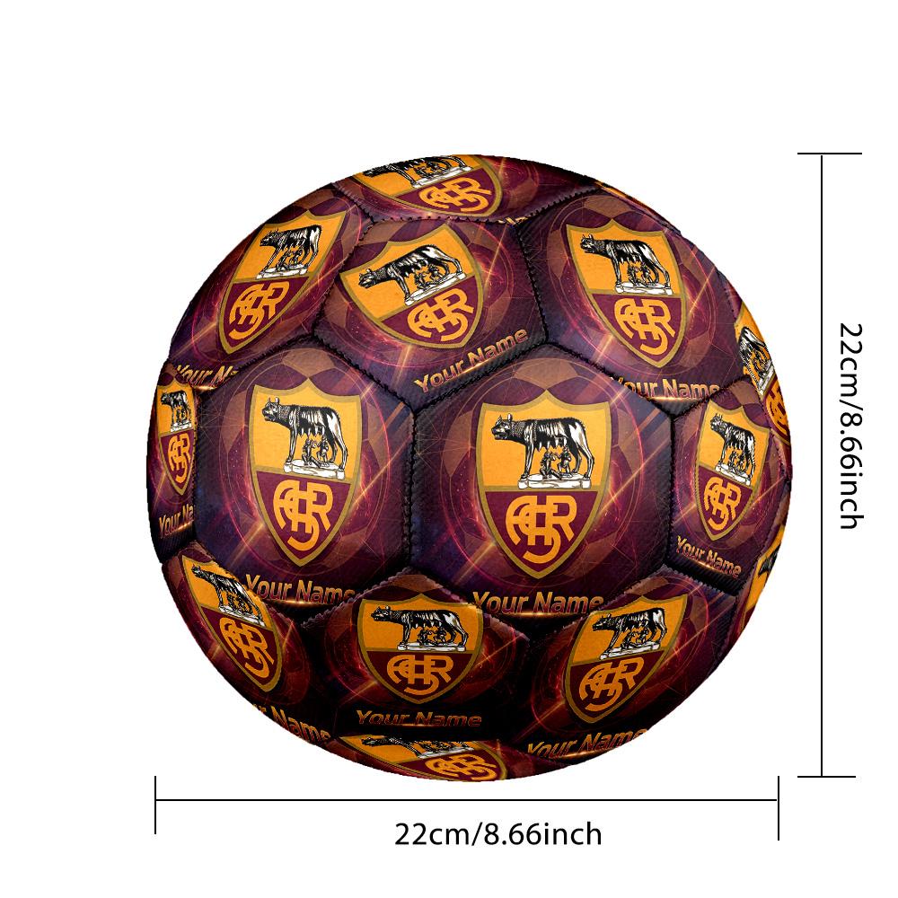 Personalized Size 5 Football AS Roma Pattern Outdoor Game Sports Ball Gift