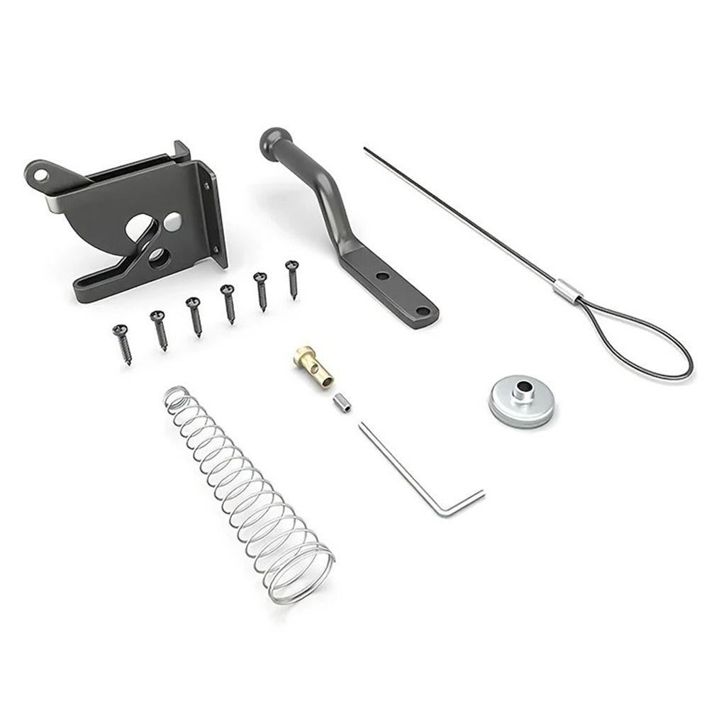 Heavy Duty Self-Locking Gate Latch Spring Cable Pull Fence Gate Latch Wood Fence Gate