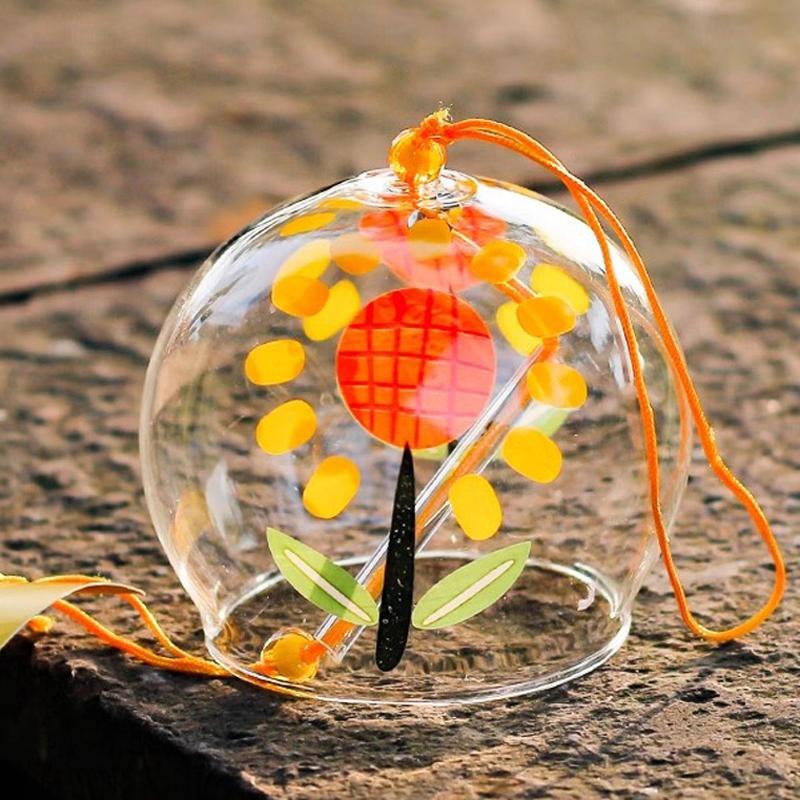 Japanese Wind Chimes Glass Wind Bell Home Garden Decor Hanging Ornament Wind Music Bell Wall Outdoor Decor Campanas De Viento