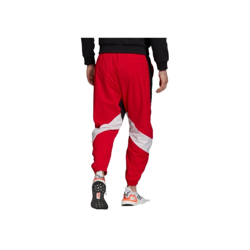 Adidas Брюки для бега на шнурке с логотипом, мужские брюки, красные FL4685