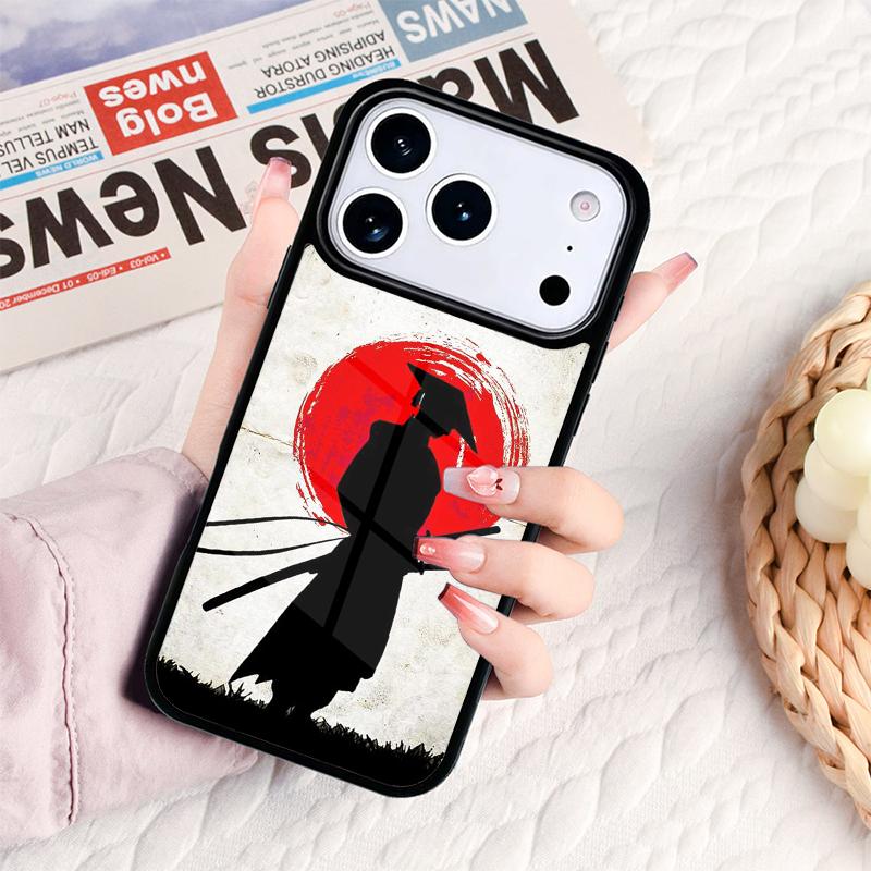 Японский Самурай Ниндзя Ронин Чехол для Телефона Для IPhone 17 16e 15 14 13 12 11 Pro Max Air Mini Мягкий Защитный Чехол