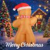 7.87FT Inflatable Toy Gingerbread Man Candy Cane Gift with LED Lit Xmas Yard Lawn Party Decoration Christmas Home Supplies Gift