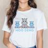 Funny Baby Hippo Moo Deng Tshirt Women Men Fashion T-shirt Streetwear Kawaii Cartoon T Shirt Harajuku Y2k Tee Tops Mange Clothes