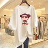 Pure Cotton Cartoon Printed Short-sleeved T-shirt Women's New Lazy Style Street Thin Niche Loose Fashion Clothes