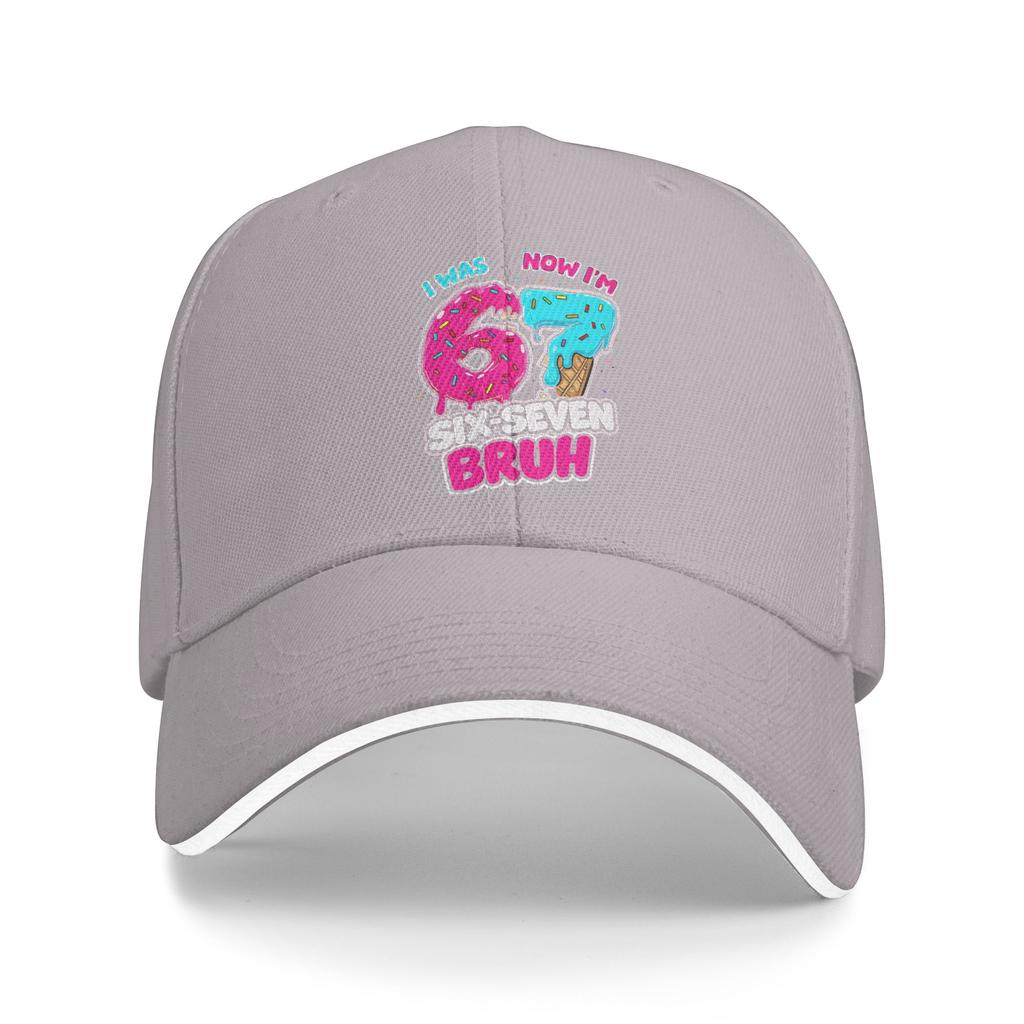I was 6 Now Im 7 67 Six Seven Meme 7 Years Old Baseball Cap Kpop Rock Sun Visor Trucker Hat Men Adult Street Style Snapback Cap