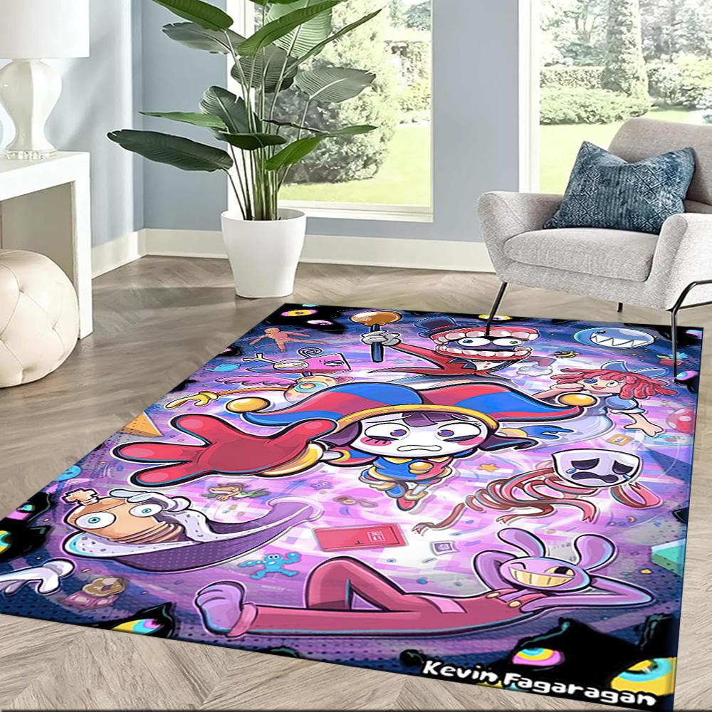 Digital Circus Carpet Suitable For Bedrooms Foyer Hallway Game Room Antislip Rug Office Home Decor Wedding Party Gift