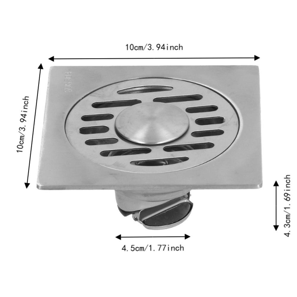 Self Sealing Floor Strainer 304 Stainless Steel Shower Drain Compact Design Floor Drain  Garage