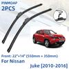 2PCS Front Windshield Windscreen Wiper Blades For Nissan Juke 2010-2016 22"+14"  Window Brushes Cutter Accessories 2010 2011 2012 2013 2014 2015 2016