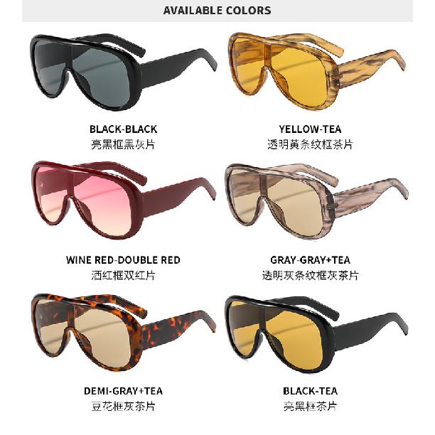 One-piece toad frame sunglasses INS men's and women's celebrity sunglasses