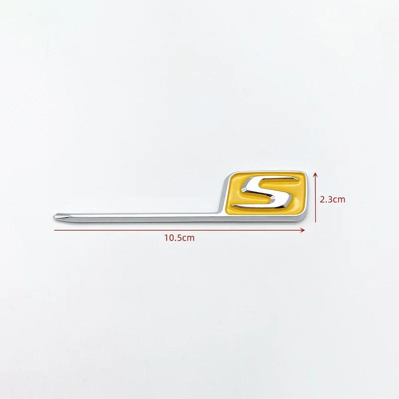 Car S Logo Emblem Badge ABS Metal Sticker For Benz E63S C63S GLC63S GLE63S GLS63S GTR GT Series CLA45S Car Decoration nn1