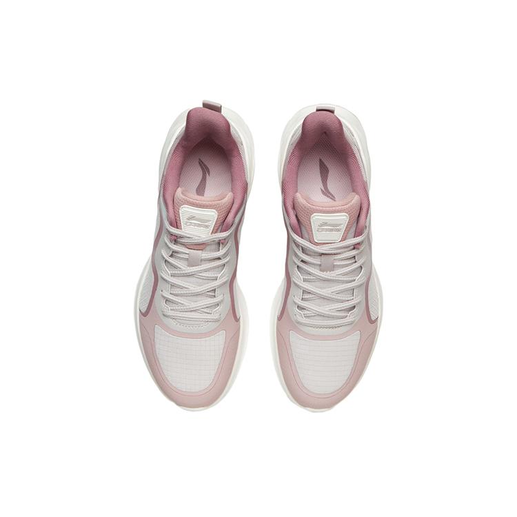 Li Ning Устойчивые к истиранию Амортизирующие Низкие Беговые Кроссовки Женские Светло-фиолетовый Розовый ARSR046-1