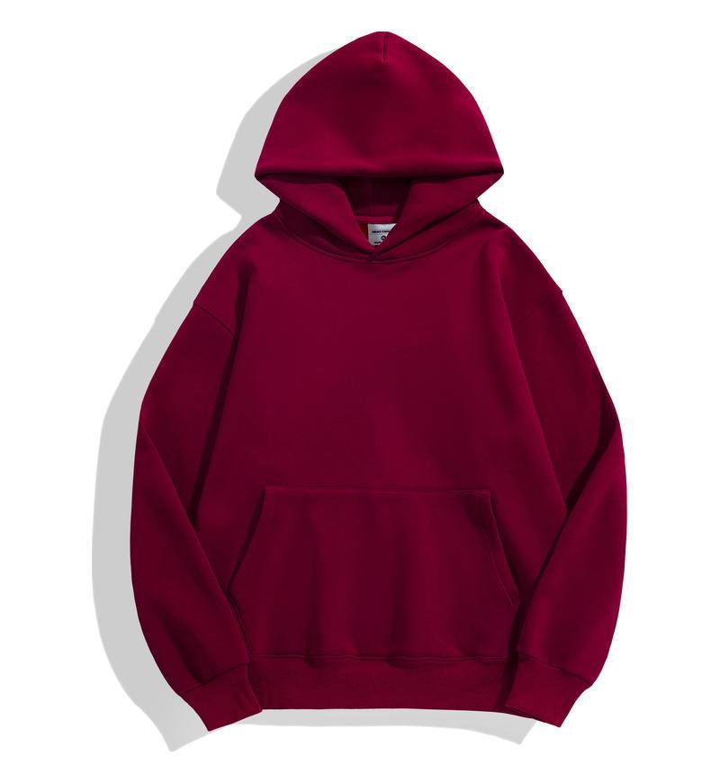 500g Unisex Oversized Hooded Sweatshirt with Velvet Lining - Trendy Loose Fit Hoodie