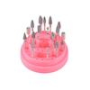 Nail Drill Grinding Bit Holder Box 48 Holes Display Storage Container Nail Polishing Head Stand Metal Organizer Case Nail Drill Bits Tool