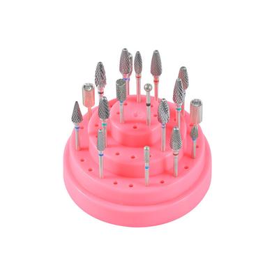 Держатель шлифовальных бит для сверл для ногтей, коробка с 48 отверстиями, контейнер для хранения, подставка для полировки ногтей, металлический органайзер, чехол, сверла для ногтей, инструмент