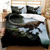 New Dinosaur Bedding Set Jurassic Age Tyrannosaurus Rex Duvet Cover Set Queen King Full Twin White Polyester For Quilt Cover