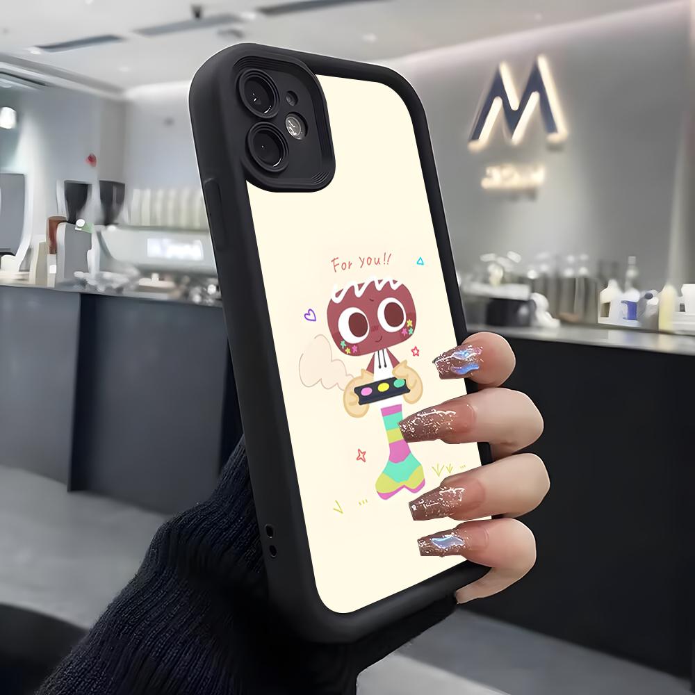 Мультяшный чехол Dandys W-world для IPhone Air 17 Pro Max 16 E 15 14 Pro Max 13 12 11 Mini Plus Мягкий силиконовый черный чехол