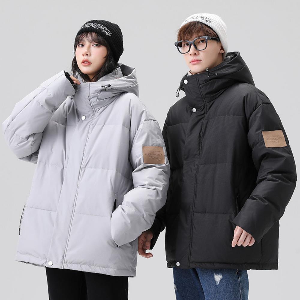 Autumn and Winter Trend Men's and Women's Same Style Couple Warm Thickened Bread Clothes Men's Trendy Brand Hooded Jacket