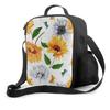 Watercolor Sunflowers And Butterflies Insulated Lunch Box Cooler Bag with Adjustable Shoulder Strap Bento Bag for Travel Picnic