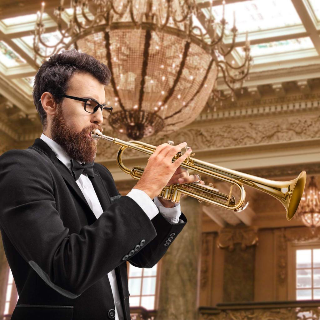 Труба Eastar Bb Tone для начинающих с чистыми аксессуарами для начинающих школьников и взрослых (Золотая латунь)