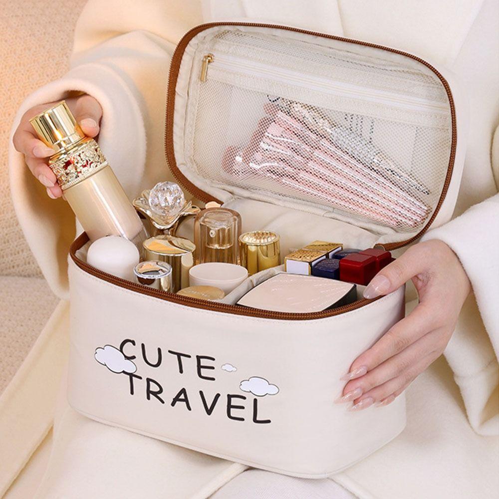 with Handle Travel Makeup Bag Cute Toiletry Pouch Fashion Toiletry Organizer Women Travel