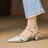 Fashion Fashion Hollow Out Women Pumps Genuine Leather Simple Ladies Shoes Summer Solid Color Casual Shoes Big Size 34-42 Women Sandals