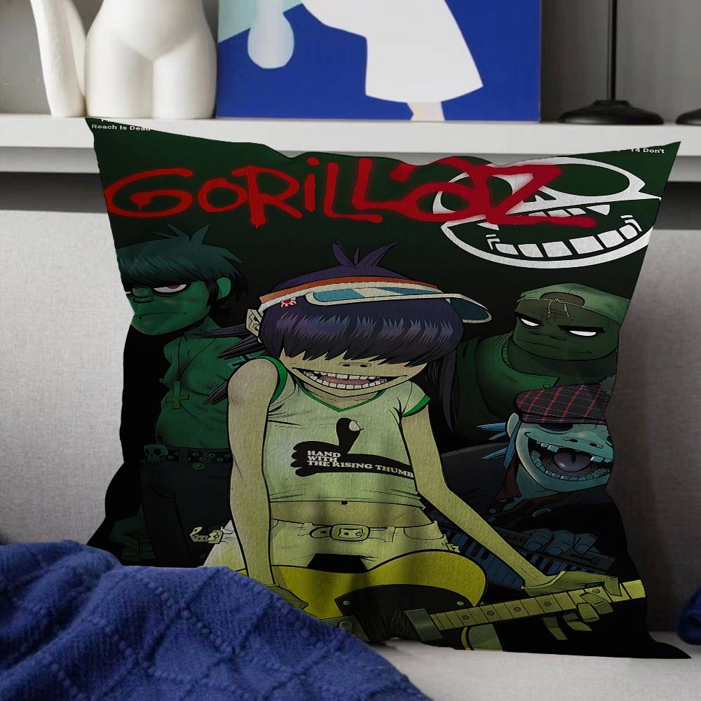 Группа G-Gorillaz Музыка Счастливый Дракон Наволочка Чехол на Подушку для Дивана Украшение для Комнаты Подарок для Детей