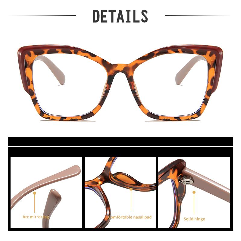 Ретро очки-кошачий глаз с контрастным цветовым дизайном — это модные и универсальные очки с защитой от синего света.