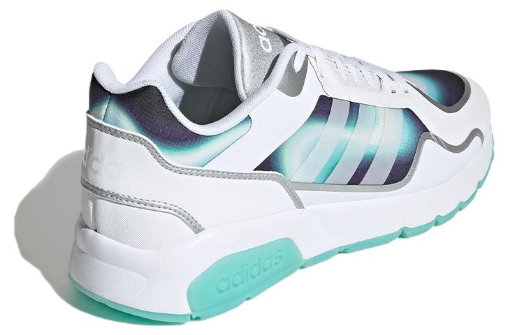 Adidas Neo Run9tis Leather Low Top Casual Running Shoes Unisex White Blue HP2161