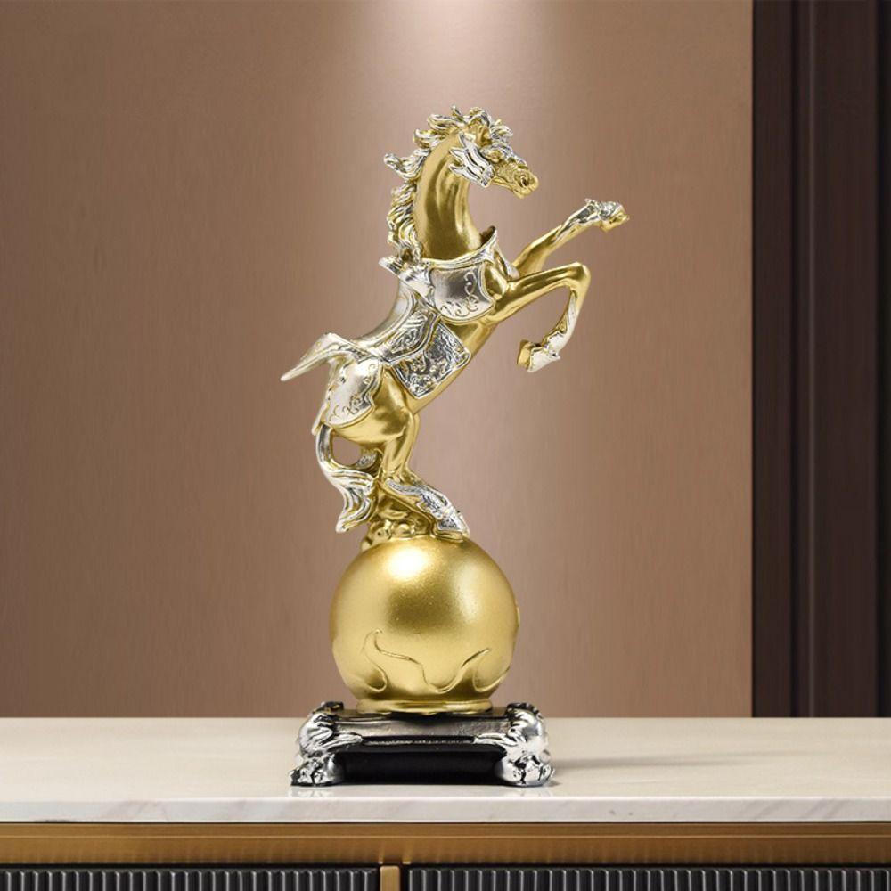 Современное украшение в виде лошади, ручная работа, скульптура животного, микроландшафт, статуэтка лошади, гостиная
