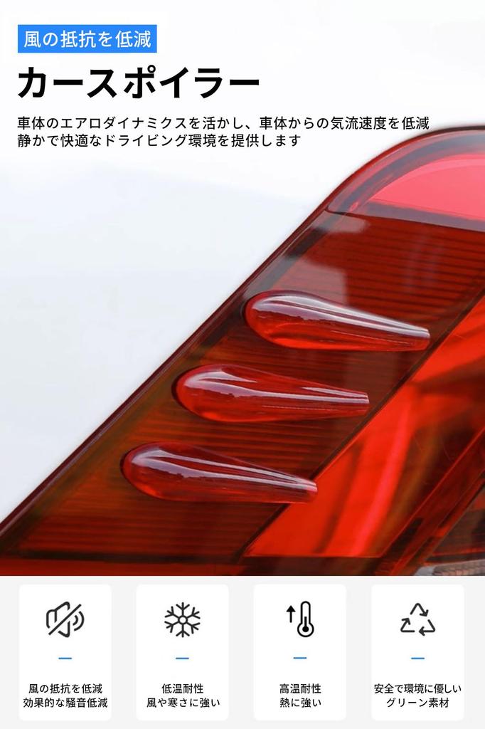 Vortex Generator 12pcs Noise Reduction Anti-collision Easy Install Car Exterior Car Accessories Car Trim Protection Transparent